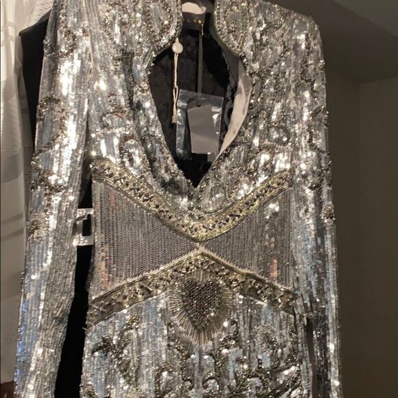 Dundas georgette dress with sequins - Picture 5 of 7